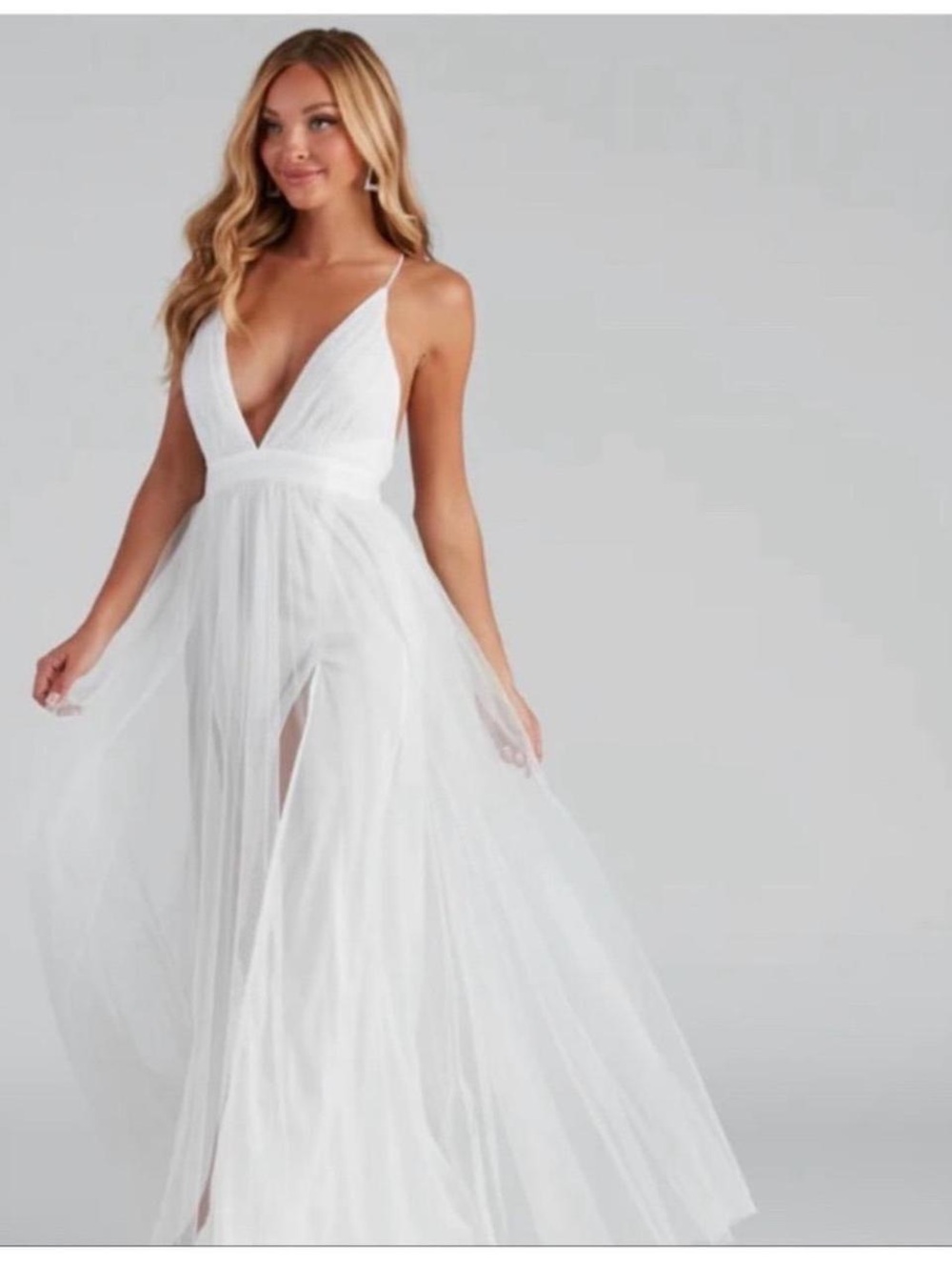Windsor sexy white tulle dress S